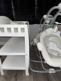changing table/swing & bouncer/ wipe warmer