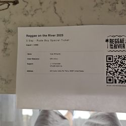Reggae On The River 2025 3 Day Ticket