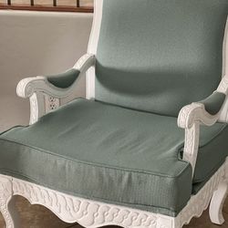 Beautiful  Chair  AccentWhite and Blue