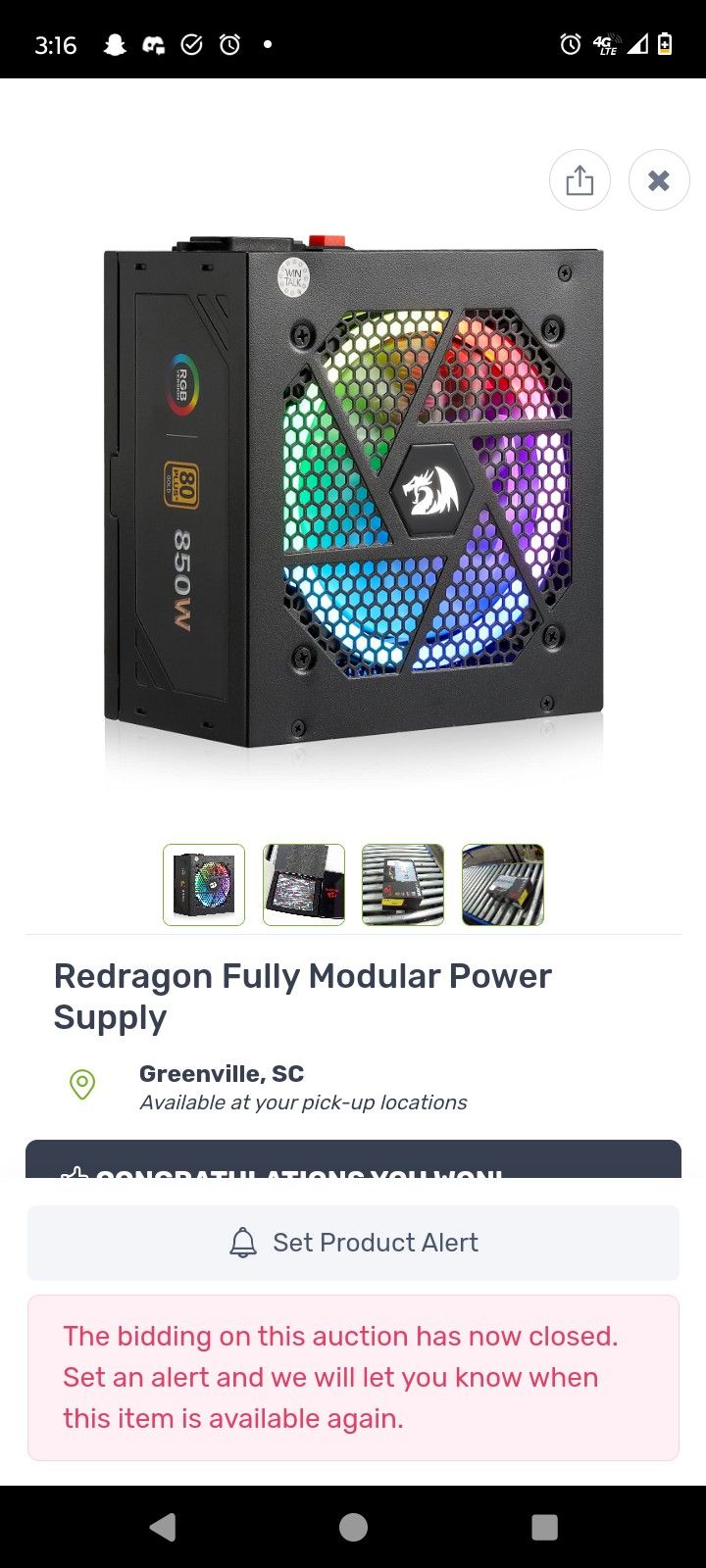 Redragon 850 Watt, ATX 3.0, PCIe 5.0, Fully Modular, Black Color
