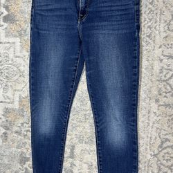 Lucky Brand Jeans Womens 4/27 Blue Ava Skinny Medium Wash High Rise 