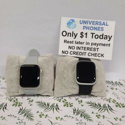 APPLE WATCH SERIES 8 41MM UNLOCKED NEW IN BOX $1 DOWN TODAY REST IN PAYMENTS.NO CREDIT CHECK 