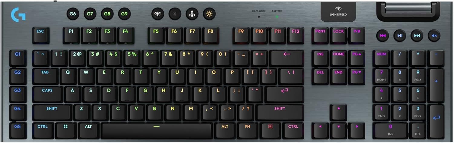 Logitech G915 X LIGHTSPEED Wireless Mechanical Gaming Keyboard – GL Tactile Switches, RGB Backlit