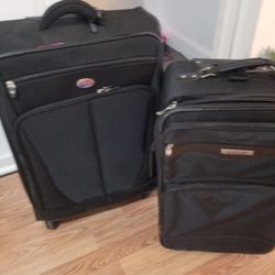 2 black  Suitcases