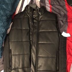 Calvin Klein Men’s Faux Leather Vest