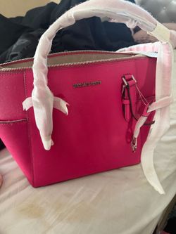 Michael Kors Hot Pink Voyager Large Saffiano Leather Tote Bag