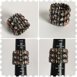 PRETTY WOMENS STRETCH RING RING 6-12 ESTATE FIND JEWELRY VINTAGE TO FASHION  