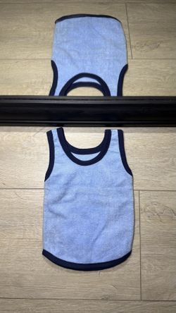 New Vintage 1980s Kids / Toddlers Navy & Blue French Terry Tank Top Shirt