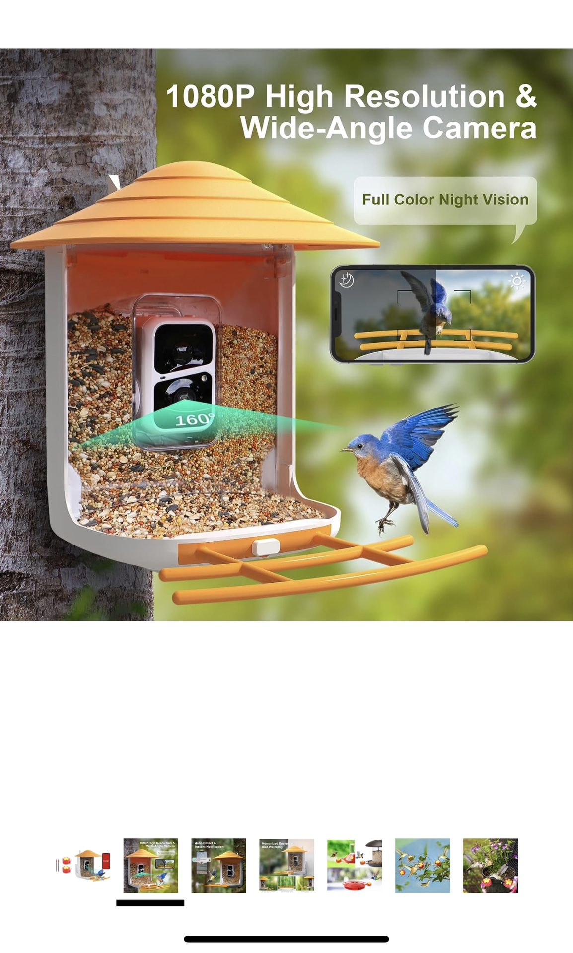 Bird Feeder with Camera +2 Pack Handheld Hummingbird Feeders