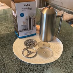 Brand New  Frieling Insulated Coffee French Press 44 Fl oz. 