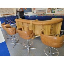 Vintage 1970s Daystrom Bar and Stools - 7 Pieces