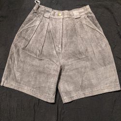 Suede Leather Shorts ( Size 10 )