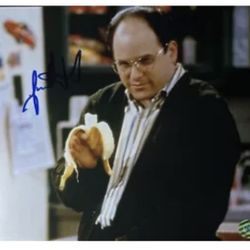 BAS COA JASON ALEXANDER SIGNED 8x10 SEINFELD PHOTO BECKETT HOLO