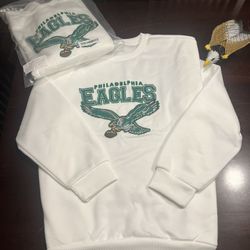 Philadelphia Eagles Women Sweatshirt White Size  M