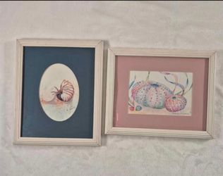 Vintage Coastal Framed Art Set (2 Pieces)