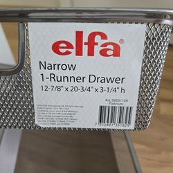Elfa Narrow 1 Runner Drawer 