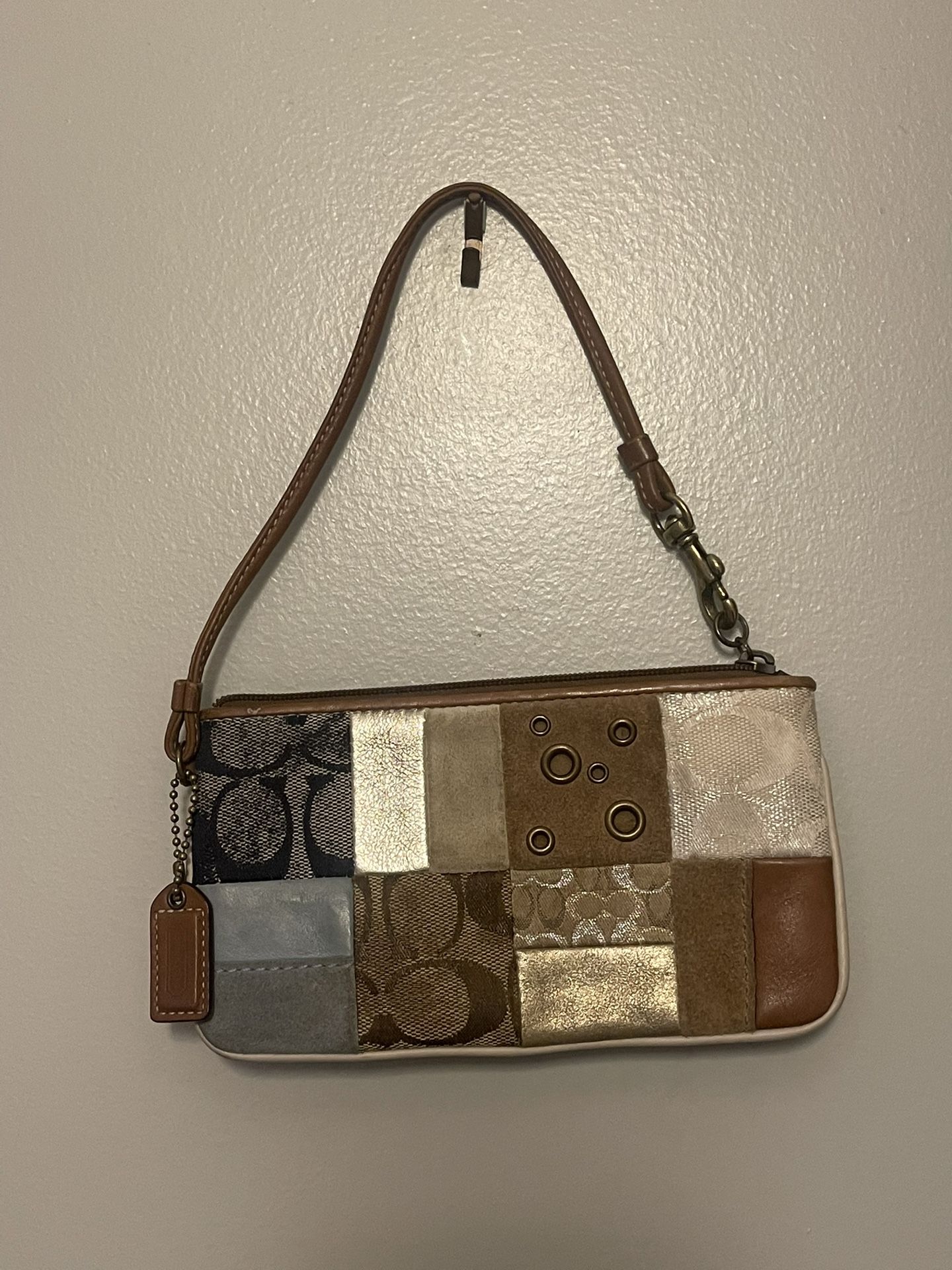 coach patchwork wristlet