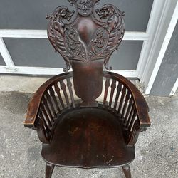 Unique Antique Wood Rocking Chair