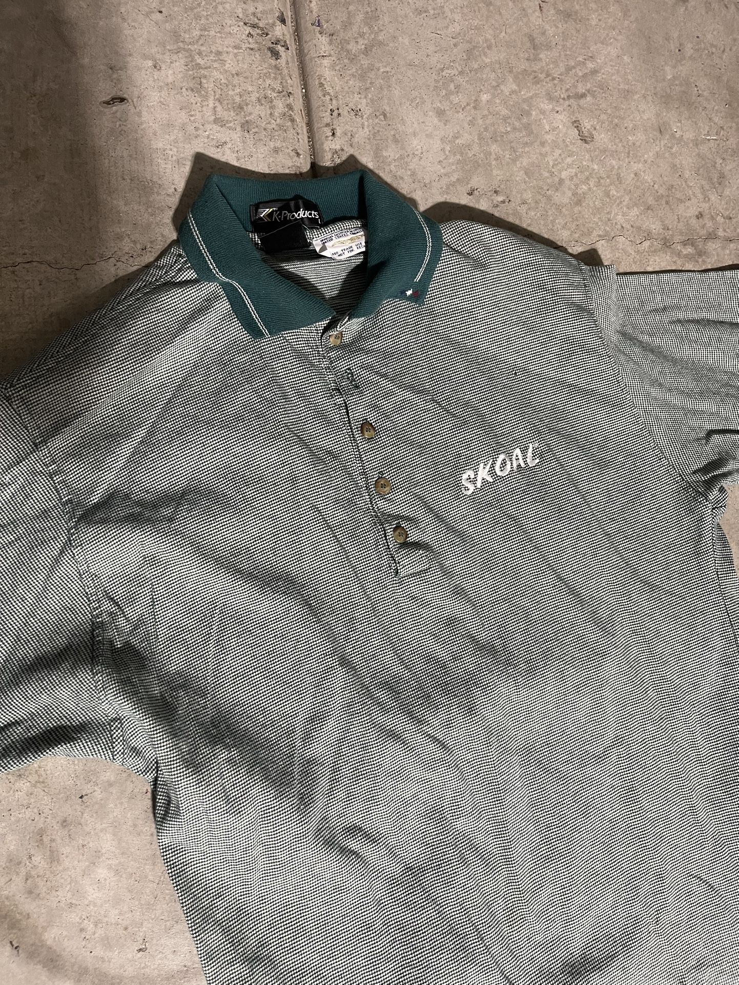 Vintage Skoal polo Shirt Size Large