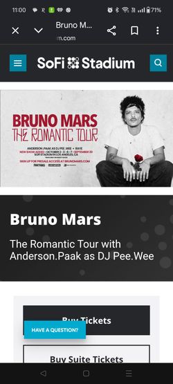 Bruno Mars - Sept. 30