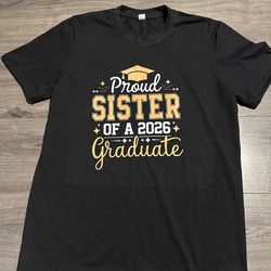 New 2026 graduate (sister) black shirt size L