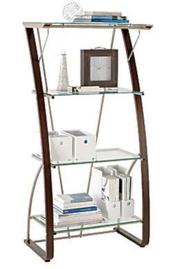 Realspace® Merido Bookcase espresso silver