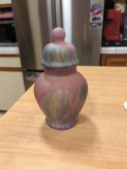 Glass ginger jar vintage rueven
