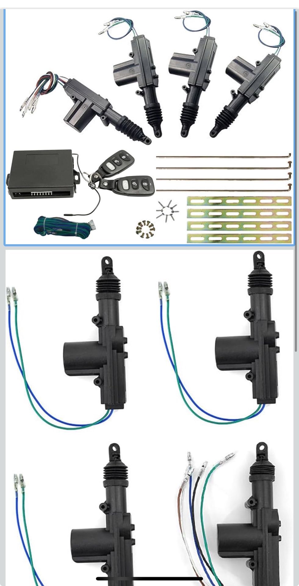 Power Door Lock kit, Universal keyless Entry car kit, Remote Door Lock kit + 4pcs Door Lock Actuator