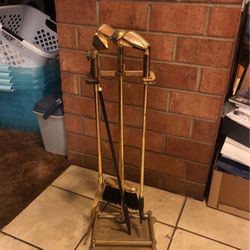 Fireplace Accessories/tools. Never used. 5 piece set Make An Offer Must Move It’s A Heavy Set