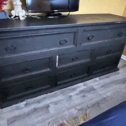Antique Black Dresser 