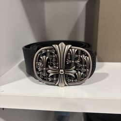Chrome Hearts silver buckle belt ( black patches ) ✅