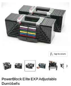 POWERBLOCK elite exp adjustable dumbbells with POWER BLOCK STAND
