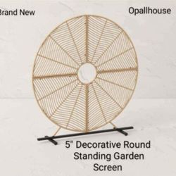 Brand New Opallhouse & Jungalow 5 " Decorative Round Standing Garden Screen  