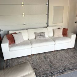 Bed Bath & Beyond White Modular Cloud-Style 3pc Sectional Sofa