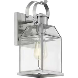 Outdoor Wall Lantern Stainless Steel with Clear Beveled Glass