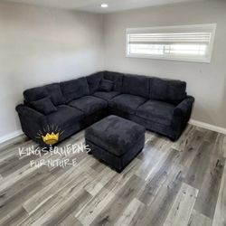 New Black Sectional 