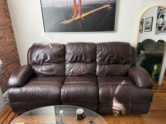 Sofa Recliner 3 Seat Leather
