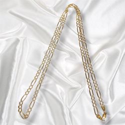 14k Yellow Gold Figaro Link Chain 19.7g 30in Long