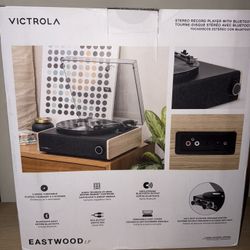 Victrola - Eastwood LP Stereo Bluetooth Record Player with Bluetooth and 3 speed Turntable - Natural