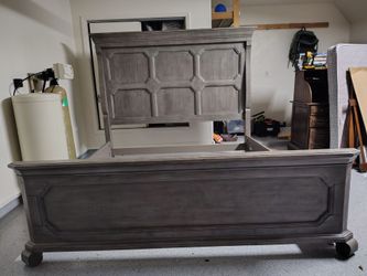 King size solid wood bed frame