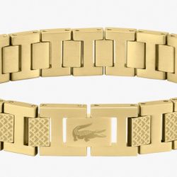 Brand New With Box Men’s Gold Lacoste Bracelet 