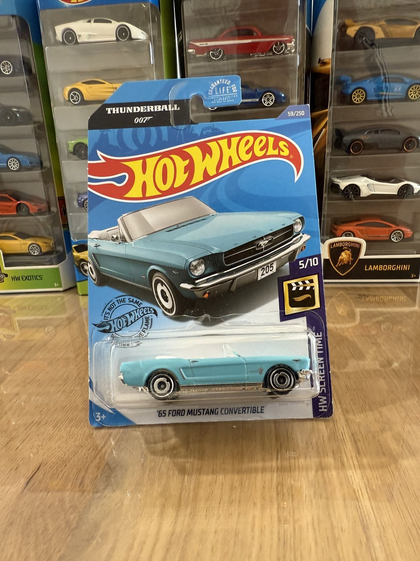 π¬π₯ HOT WHEELS 2017 - 007 Thunderball - 1965 β65 Ford Mustang Convertible - HW Screen Time 5/10 - 59/250 - James Bond Diecast Toy π¬π₯