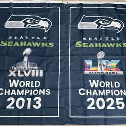 Seattle Seahawks Championship banner - Set Of 2