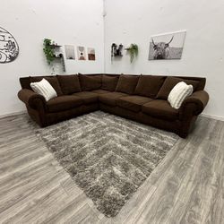 Brown Sectional Couch - Free Delivery 