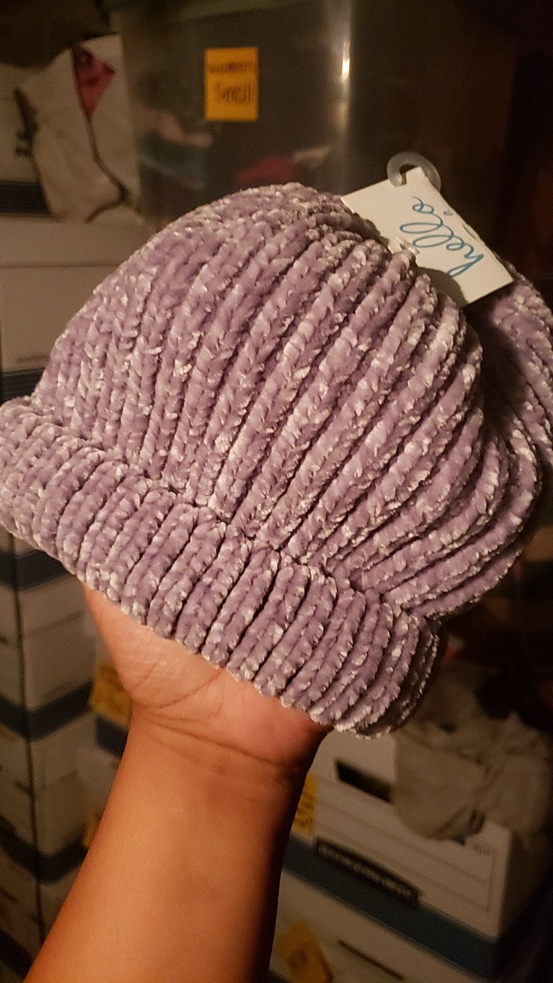 $5 Scarf & hat / beanie NEW purple size small or kids (it fit me tight/small & im a small/medium)