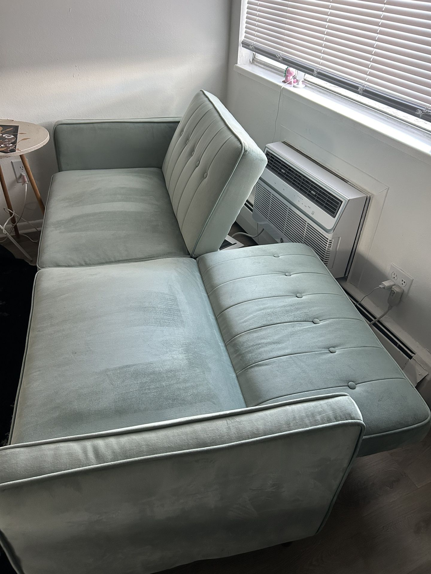 Velvet Light Green Sleeper Sofa - Pickup 