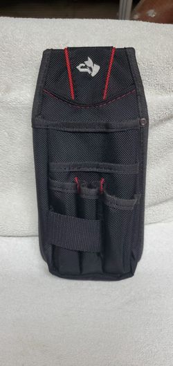 7-Pocket Black Utility Tool Belt Pouch