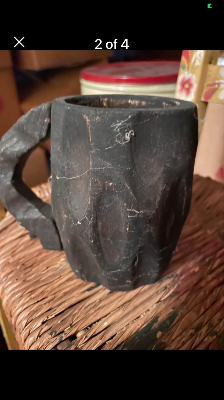 Vintage Wooden Mug