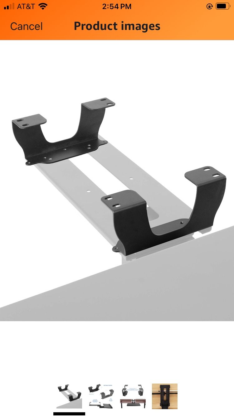 VIVO Steel Dual Spacer Brackets for Under Desk Keyboard and Mouse Slider Tray