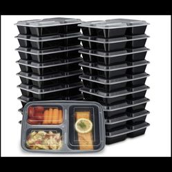 32oz Meal Prep Containers with 3 compartment